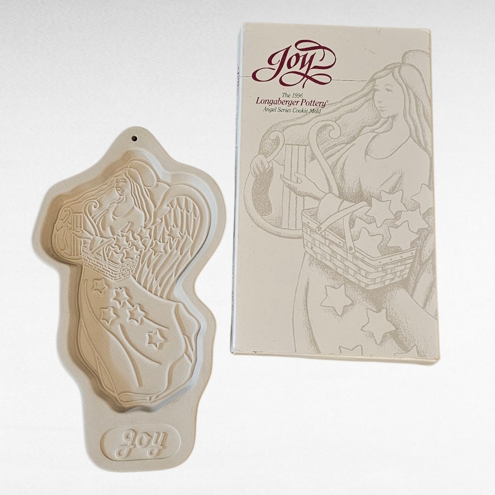 Longaberger Pottery 1996 Joy Angel Cookie Mold